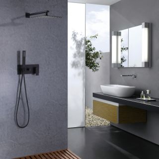 Душевая система ABBER Daheim чёрный матовый AF8218B